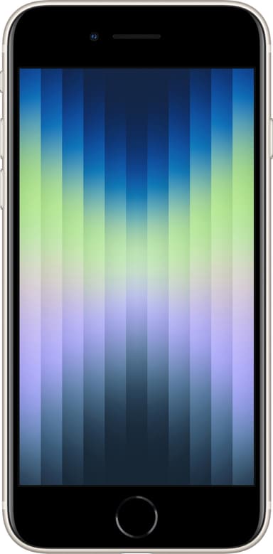 iPhone SE Gen. 3 älypuhelin 64 GB (tähtivalkea)