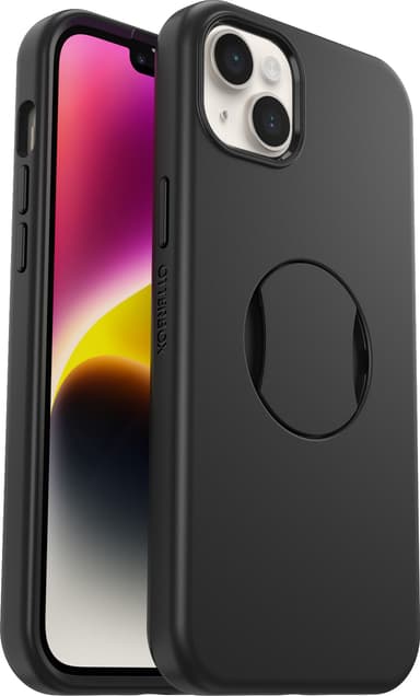 Otterbox OtterGrip Symmetry MagSafe iPhone 14 Plus suojakuori (musta)