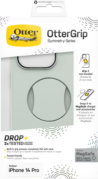 Otterbox OtterGrip Symmetry MagSafe iPhone 14 Pro suojakuori (vihreä)