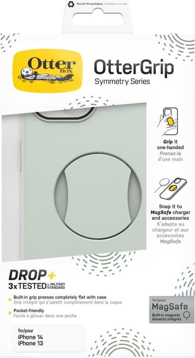 Otterbox OtterGrip Symmetry MagSafe iPhone 14/13 suojakuori (vihreä)
