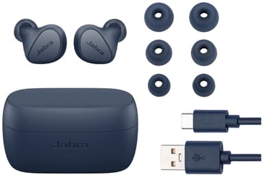 Jabra Elite 4 täysin langattomat in-ear kuulokkeet (laivastonsininen)