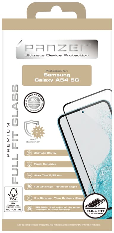 Panzer Full-Fit näytönsuoja Samsung Galaxy A54 (musta)