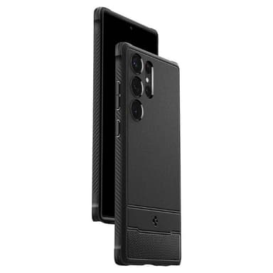 Spigen Rugged Armor kuori Samsung Galaxy S23 Ultra - Musta