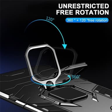 Hybrid Ring Case Samsung Galaxy S23 Ultra - Musta