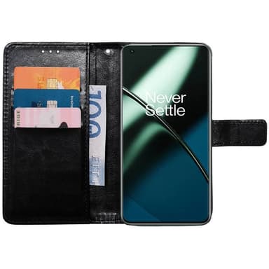 Lompakkokotelo 3-kortti OnePlus 11 - Musta