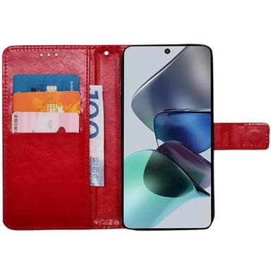 Lompakkokotelo 3-kortti Motorola Moto G23 - Punainen