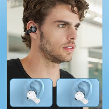 Korvattomat kuulokkeet Bluetooth 5.2 Valkoinen