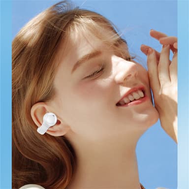 Korvattomat kuulokkeet Bluetooth 5.2 Valkoinen