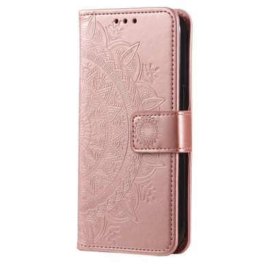 SKALO Samsung S23 Plus Mandala lompakkokotelo - Ruusukulta