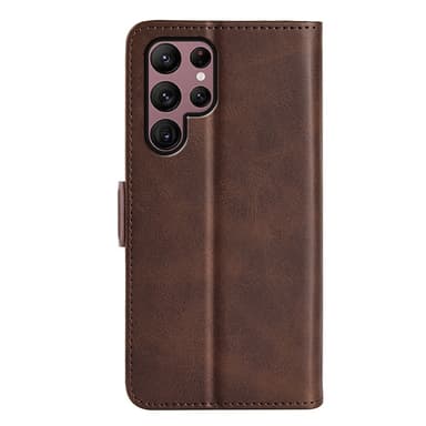 SKALO Samsung S23 Ultra Premium Wallet Lompakkokotelo - Ruskea