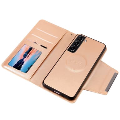 SKALO Samsung S23 Plus DOLIZMA 2 in 1 magneettinen lompakkokotelo - Kulta