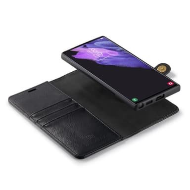 DG MING Samsung S23 Ultra 2-in-1 magneetti lompakkokotelo - Musta