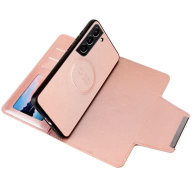 SKALO Samsung S23 Plus DOLIZMA 2 in 1 magneettinen lompakkokotelo - Ruusukulta