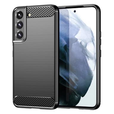 SKALO Samsung S23 Plus Armor Carbon Iskunkestävä TPU suojakuori - Musta