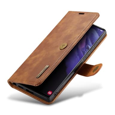 DG MING Samsung S23 Ultra 2-in-1 magneetti lompakkokotelo - Ruskea