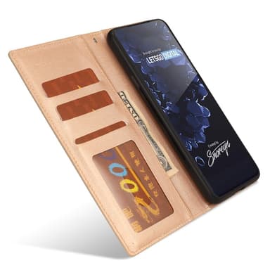 SKALO Samsung S23 Plus DOLIZMA 2 in 1 magneettinen lompakkokotelo - Kulta