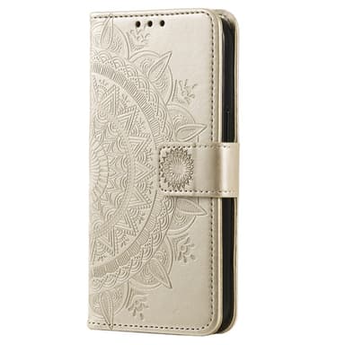 SKALO Samsung S23 Plus Mandala lompakkokotelo - Kulta