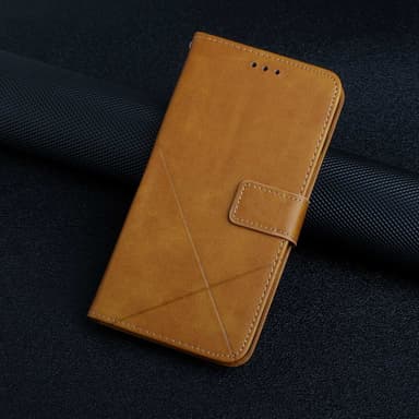 SKALO Samsung S23 Kohokuvioitu PU Nahka Lompakkokotelo - Vaaleanruskea