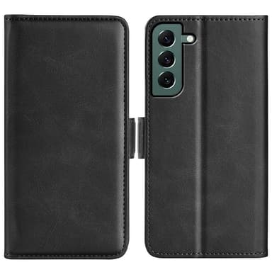 SKALO Samsung S23 Plus Premium Wallet Lompakkokotelo - Musta