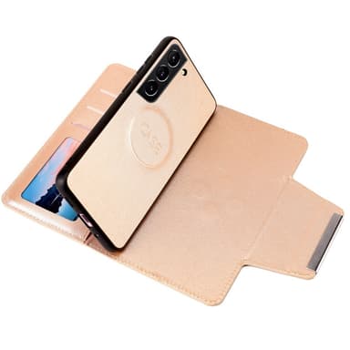 SKALO Samsung S23 Plus DOLIZMA 2 in 1 magneettinen lompakkokotelo - Kulta