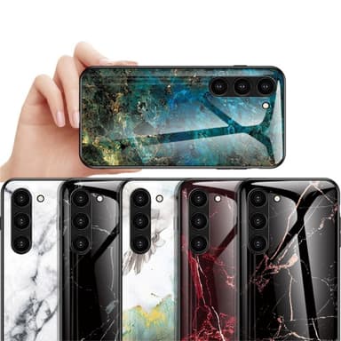 SKALO Samsung S23 Marmori karkaistu lasi TPU-suojakuori - #3