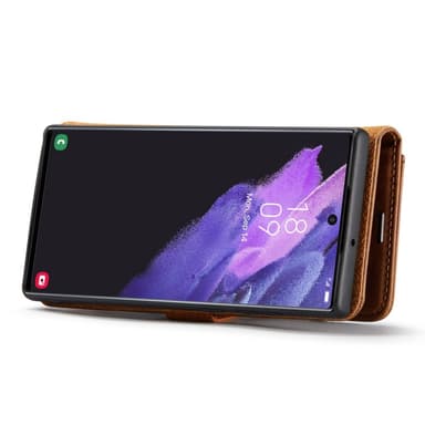 DG MING Samsung S23 Ultra 2-in-1 magneetti lompakkokotelo - Ruskea