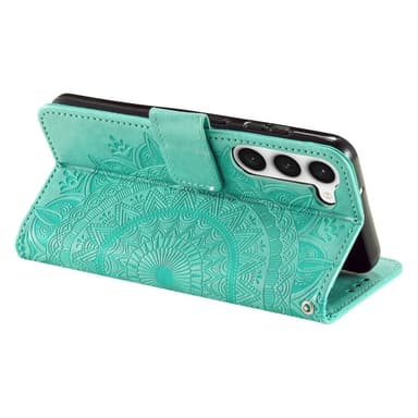 SKALO Samsung S23 Mandala lompakkokotelo - Turkoosi