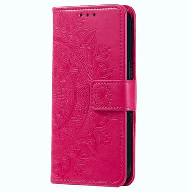 SKALO Samsung S23 Mandala lompakkokotelo - Cerise