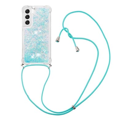 SKALO Samsung S23 Juoksuhiekka Glitter Mobile kaulapanta - Turkoosi