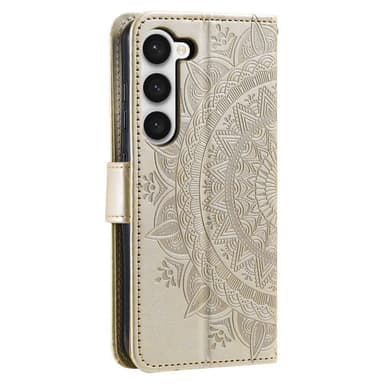 SKALO Samsung S23 Plus Mandala lompakkokotelo - Kulta