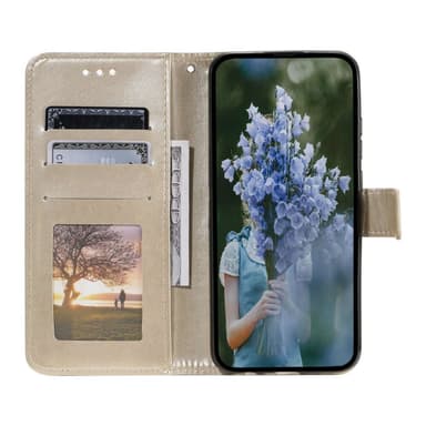 SKALO Samsung S23 Plus Mandala lompakkokotelo - Kulta