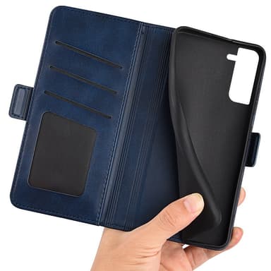 SKALO Samsung S23 Plus Premium Wallet Lompakkokotelo - Sininen