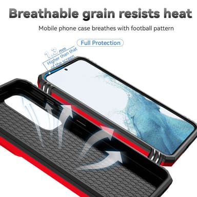 SKALO Samsung S23 Armor hybridi metallirengas kameran liukusäädin - - Punainen