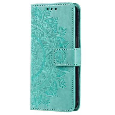 SKALO Samsung S23 Mandala lompakkokotelo - Turkoosi
