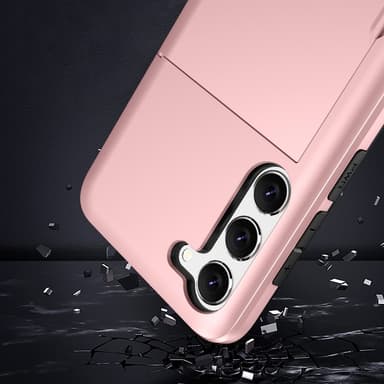 SKALO Samsung S23 Plus Armor Suojakuori korttikotelo - Tummansininen