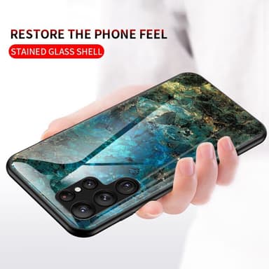 SKALO Samsung S23 Ultra Marmori karkaistu lasi TPU-suojakuori - #3