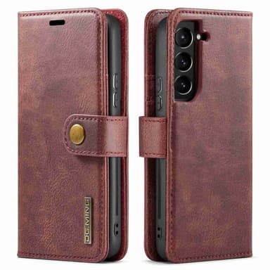 DG MING Samsung S23 2-in-1 magneetti lompakkokotelo - Punainen