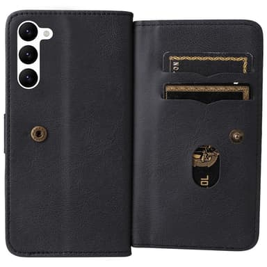 SKALO Samsung S23 Plus 10-lokeroa Lompakkokotelo - Musta