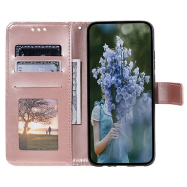 SKALO Samsung S23 Plus Mandala lompakkokotelo - Ruusukulta