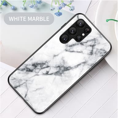 SKALO Samsung S23 Ultra Marmori karkaistu lasi TPU-suojakuori - #2