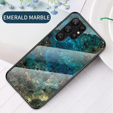 SKALO Samsung S23 Ultra Marmori karkaistu lasi TPU-suojakuori - #3
