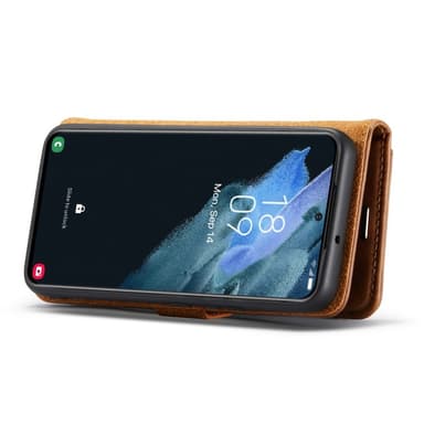 DG MING Samsung S23 Plus 2-in-1 magneetti lompakkokotelo - Ruskea