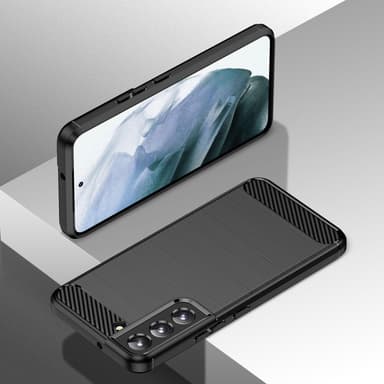 SKALO Samsung S23 Armor Carbon Iskunkestävä TPU suojakuori - Musta