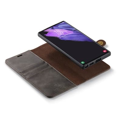 DG MING Samsung S23 Ultra 2-in-1 magneetti lompakkokotelo - Harmaa