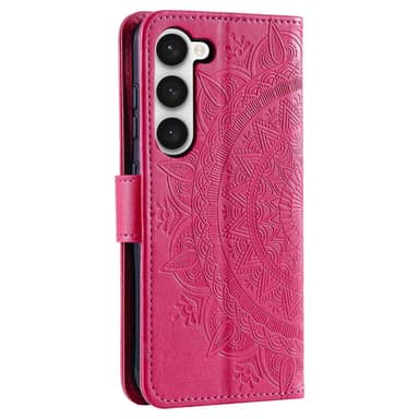 SKALO Samsung S23 Mandala lompakkokotelo - Cerise