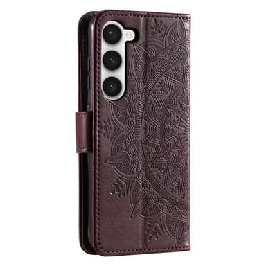 SKALO Samsung S23 Mandala lompakkokotelo - Ruskea