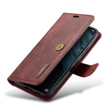 DG MING Samsung S23 2-in-1 magneetti lompakkokotelo - Punainen