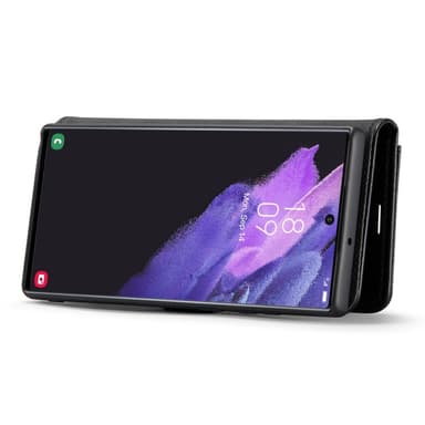 DG MING Samsung S23 Ultra 2-in-1 magneetti lompakkokotelo - Musta