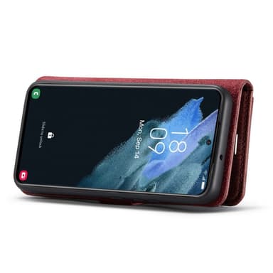 DG MING Samsung S23 2-in-1 magneetti lompakkokotelo - Punainen