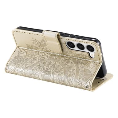 SKALO Samsung S23 Plus Mandala lompakkokotelo - Kulta